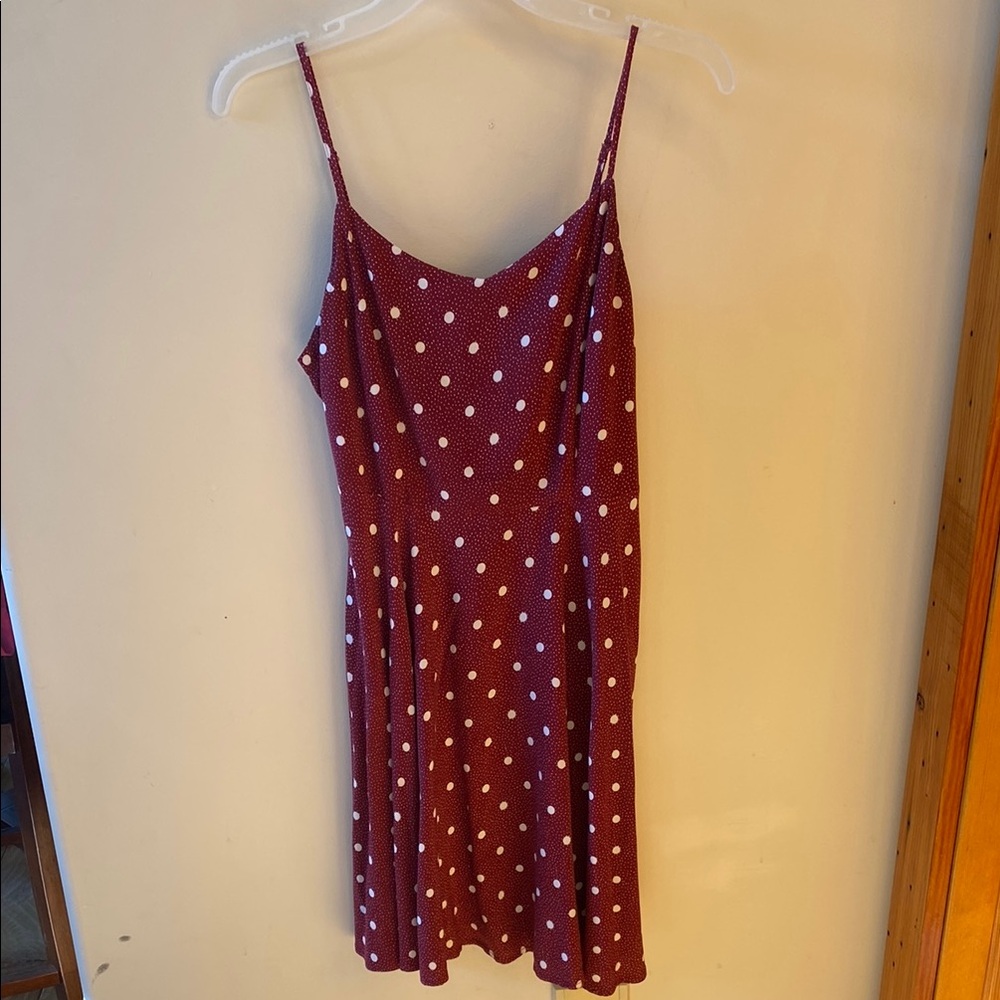 Old Navy Burgundy Polka Dot Dress